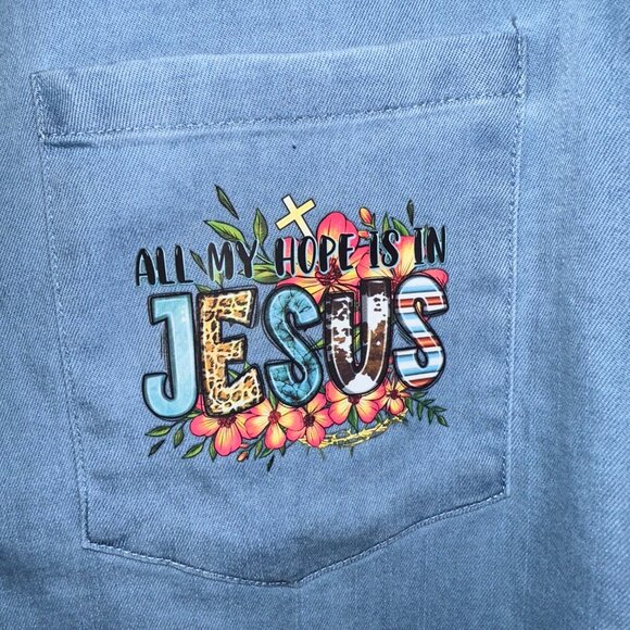 NEW Handcrafted All My Hope Is In Jesus Shirt Size XL - Picture 2 of 4